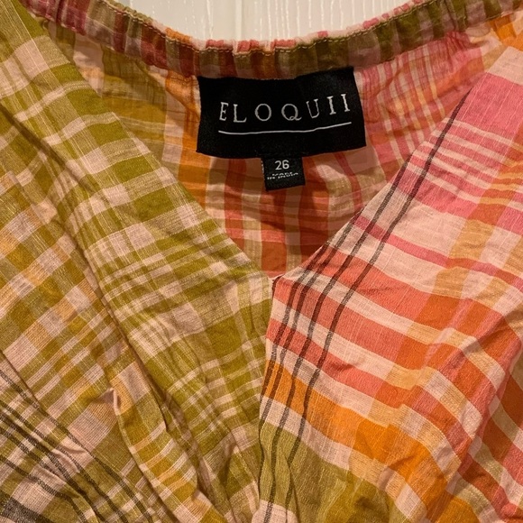 Eloquii Plaid Twist Front Tie Waist Crop Top - Picture 4 of 4